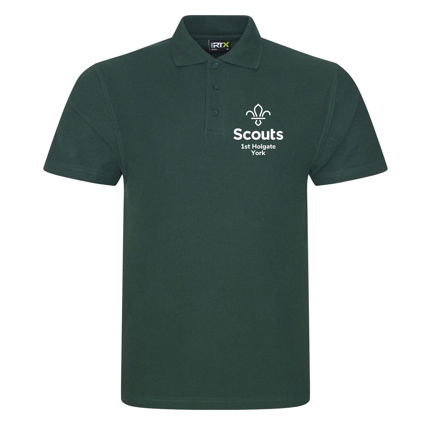 SS402 First Holgate York Scouts - Adults Bottle Green Polo