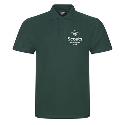 SS402 First Holgate York Scouts - Adults Bottle Green Polo