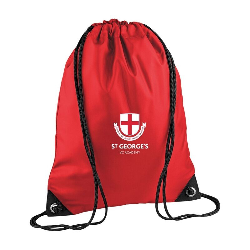 St George's Premium Red Gym Sack