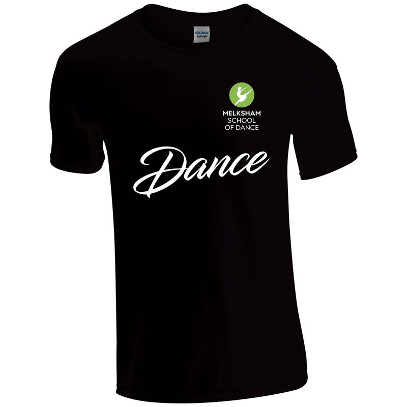 GD01B Melksham School Of Ballet, Tap & Dance - Kids Black T-Shirt