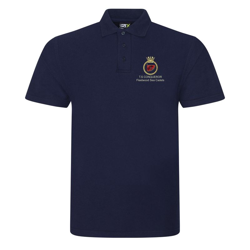 Fleetwood Sea Cadets Adult Cotton Navy Polo RX101