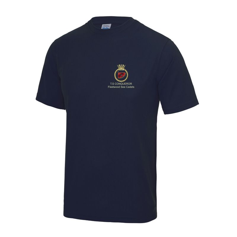 Fleetwood Sea Cadets Kids Cool Tec Navy T-Shirt JC01J