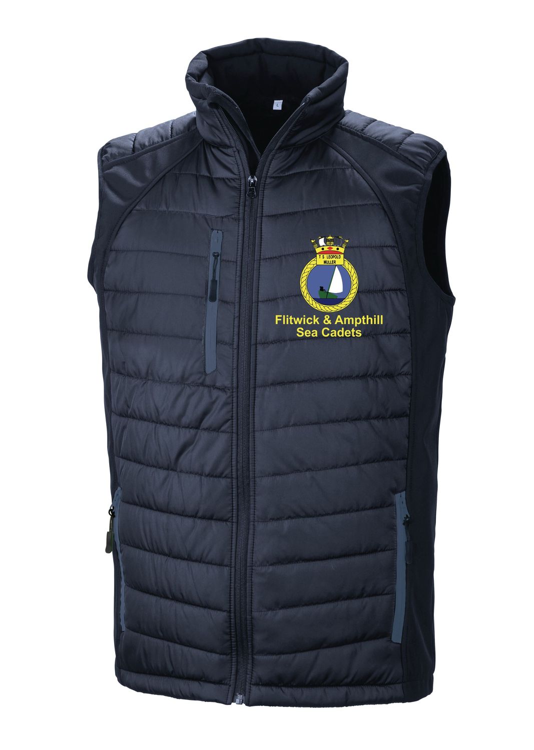 Flitwick & Ampthill Sea Cadets Adults Navy Compass Gilet - R238X