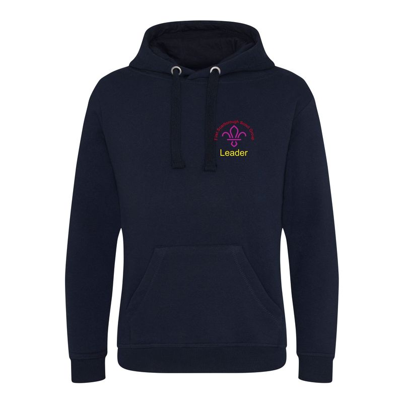 First Scarborough Scouts - Leader Navy Heavy Hoodie JH101