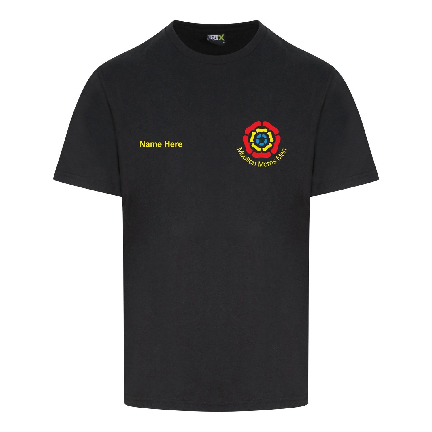 Moulton Morris Men - Adult Black Cotton T-Shirt RX151