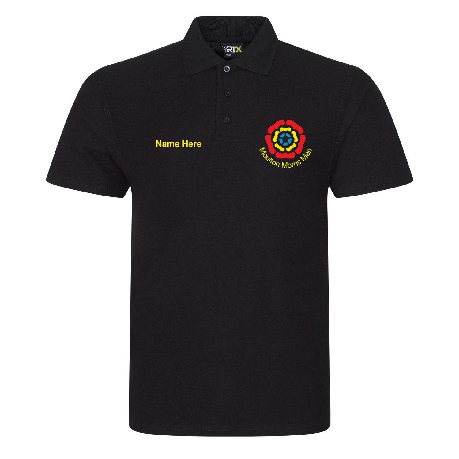 Moulton Morris Men​ - Adult Black Polo RX101