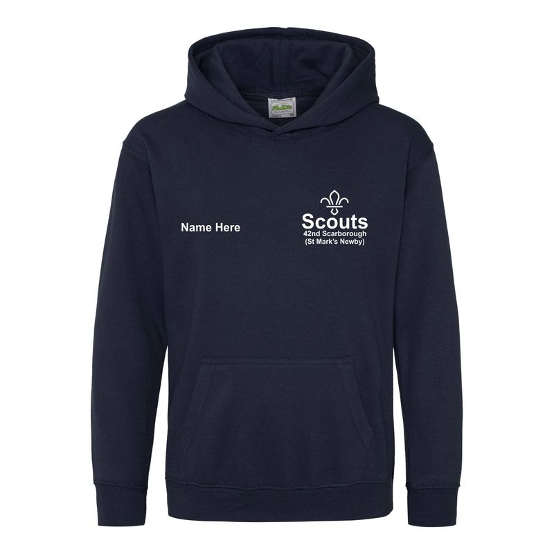 42nd Scarborough Scouts - Kids Navy Hoodie JH01J
