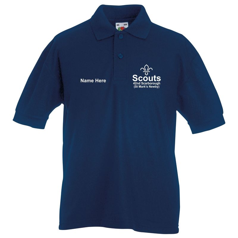 42nd Scarborough Scouts - Kids Navy Polo SS417