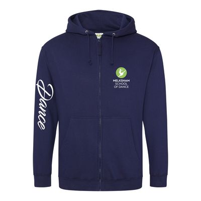 Melksham School Of Ballet, Tap & Dance - Adult Oxford Navy Zip Hoodie JH050 Melksham School Of Ballet, Tap & Dance - Adult Oxford Navy Zip Hoodie JH050