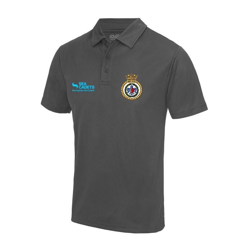 Basingstoke Sea Cadets -  Adults Charcoal Cool Tec Polo JC040