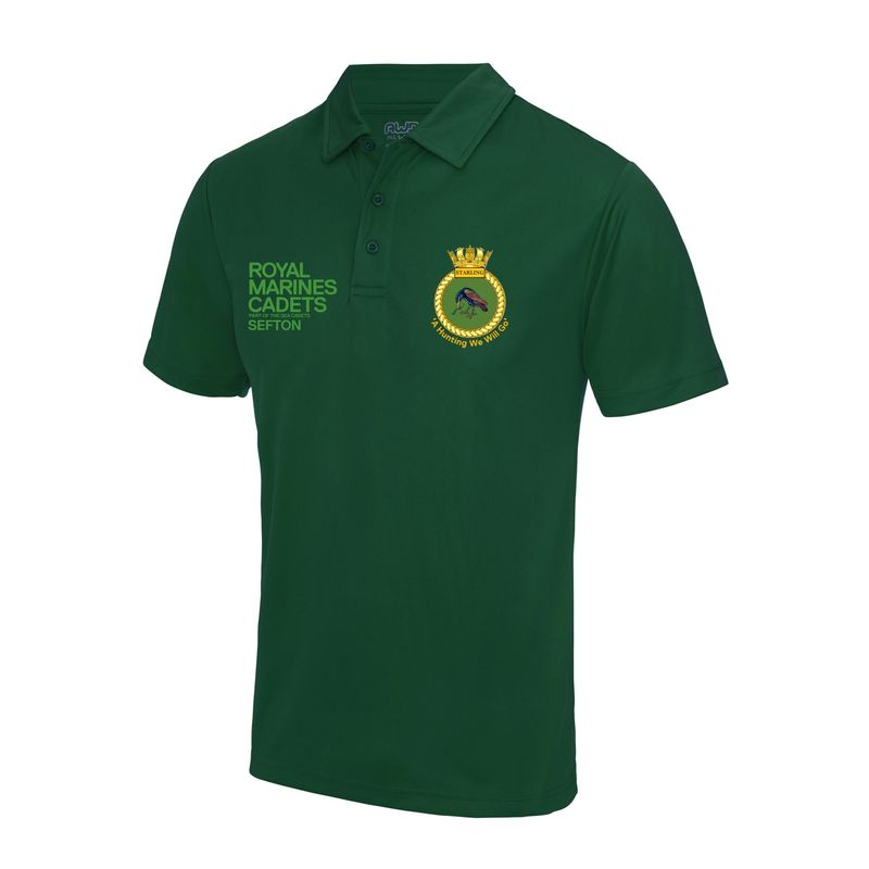 Sefton Sea Cadets - RMC Adults Bottle Green Cool Tec Polo JC040