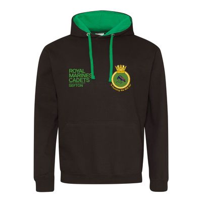 Sefton Sea Cadets - RMC Adults Black/Kelly Green Varsity Hoodie JH003 Sefton Sea Cadets - RMC Adults Black/Kelly Green Varsity Hoodie JH003
