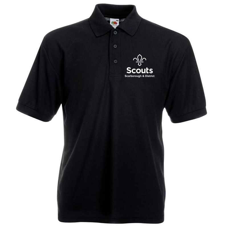 Scarborough & District Scouts - Adults Black Polo SS402