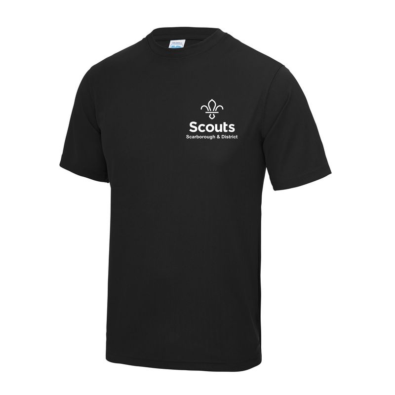 Scarborough & District Scouts - Adults Black T-Shirt JC001