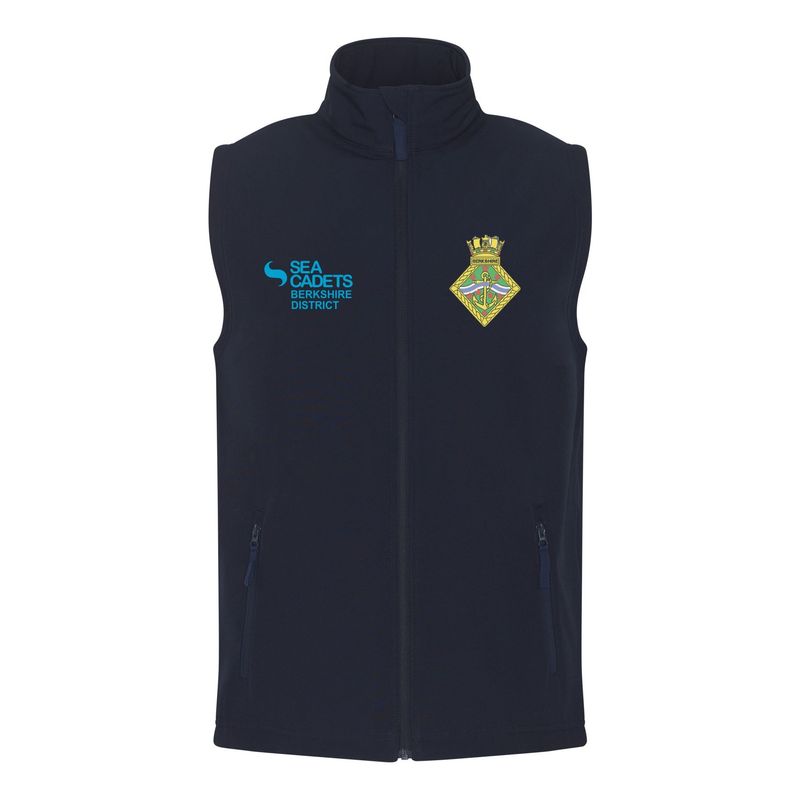 Berkshire Sea Cadets Adults Navy Softshell Gilet RX550
