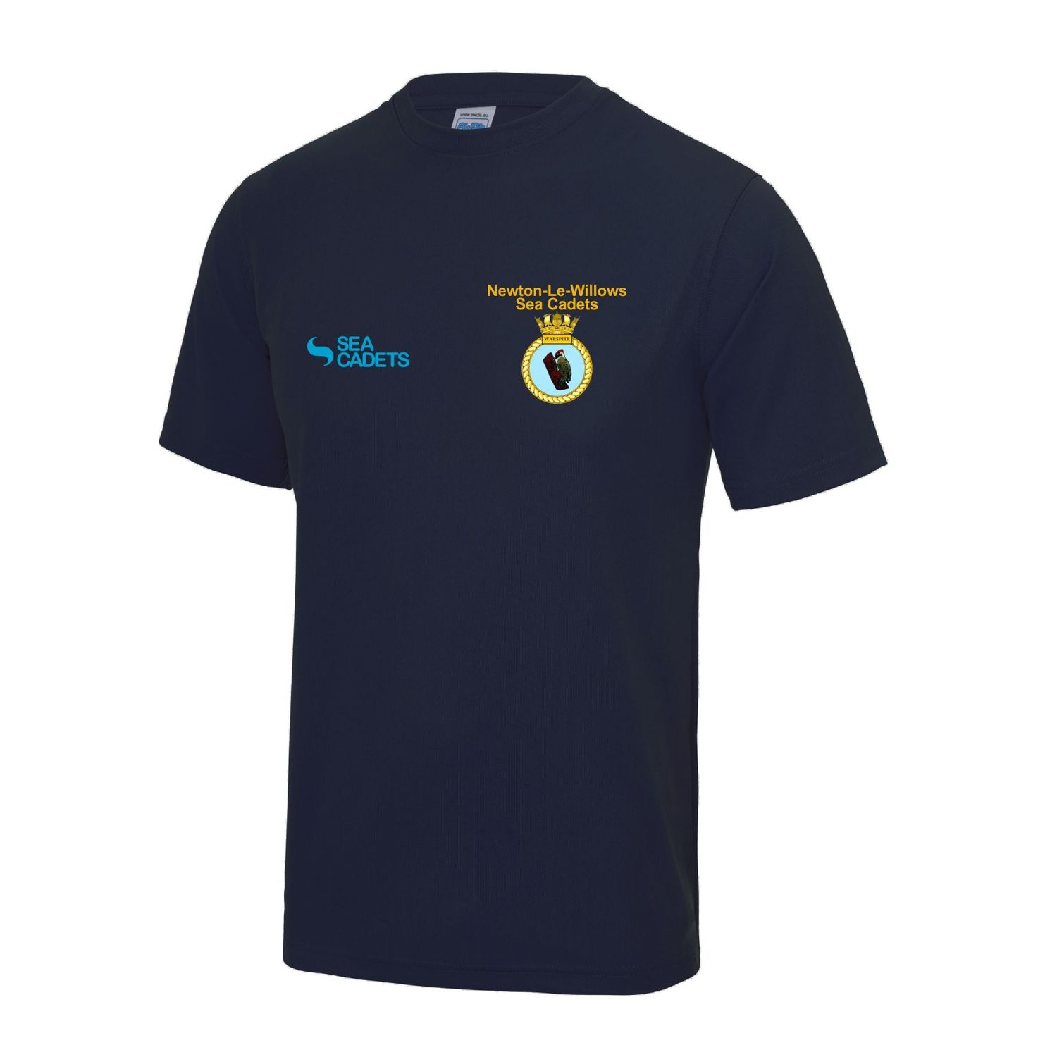 Newton-Le-Willows Sea Cadets - Adult Cool Tec Navy T-Shirt JC001