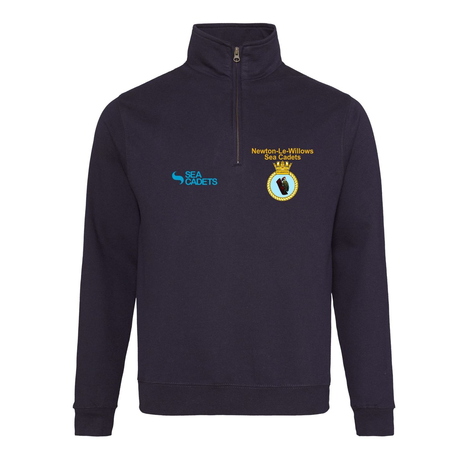 Newton-Le-Willows Sea Cadets - Navy Adults 1/4 Zip Sweatshirt JH046