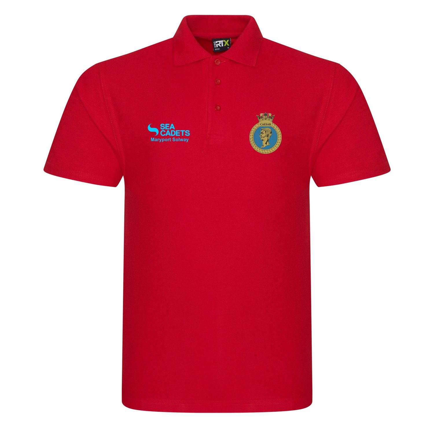 Maryport  Sea Cadets  - Adult Cotton Red Polo RX101