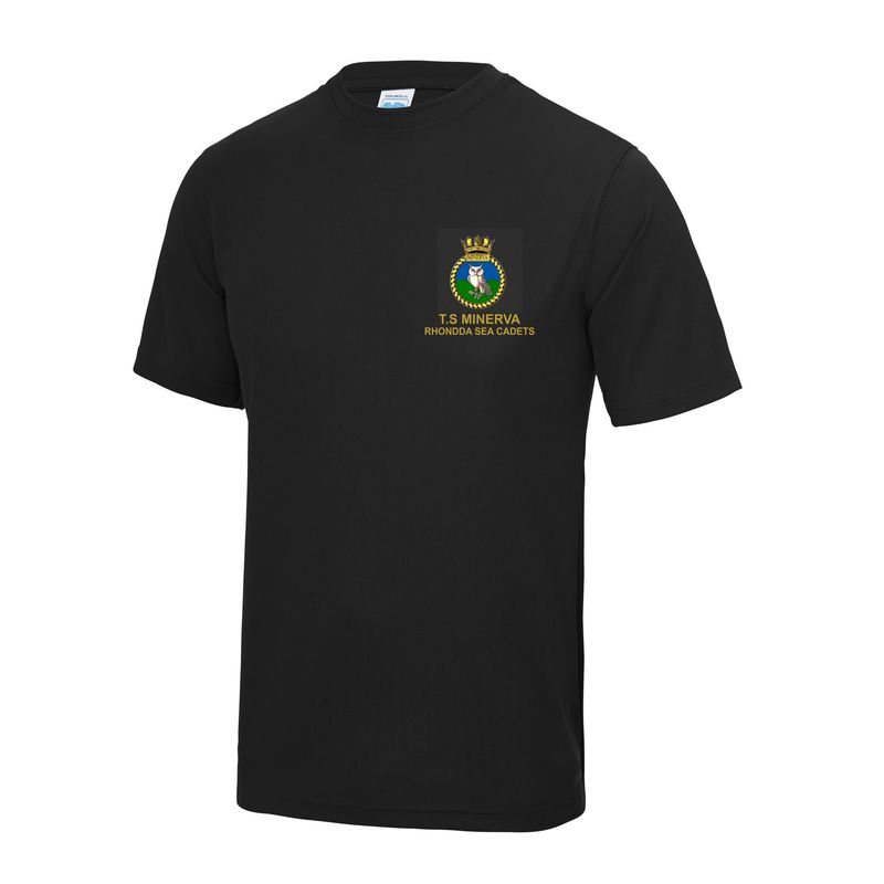 Rhondda Sea Cadets - Kids Cool Tec Black T-Shirt JC01J