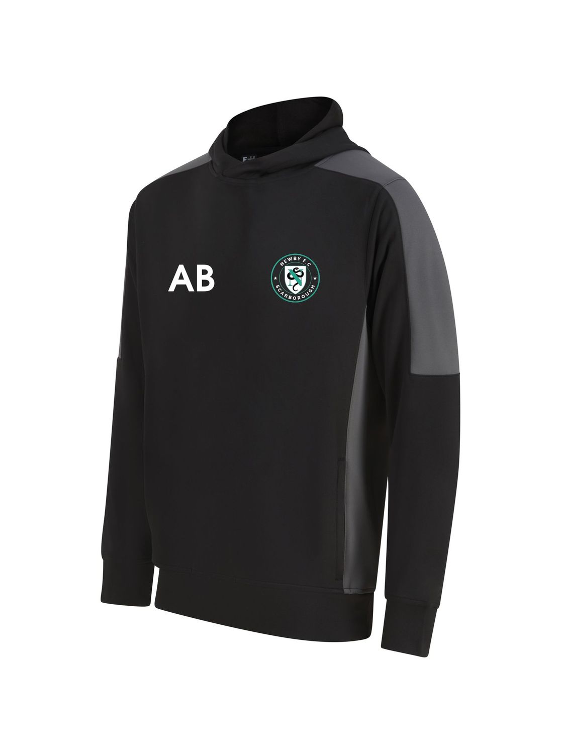 Newby FC - Kids Black/Grey Team Hoodie LV342