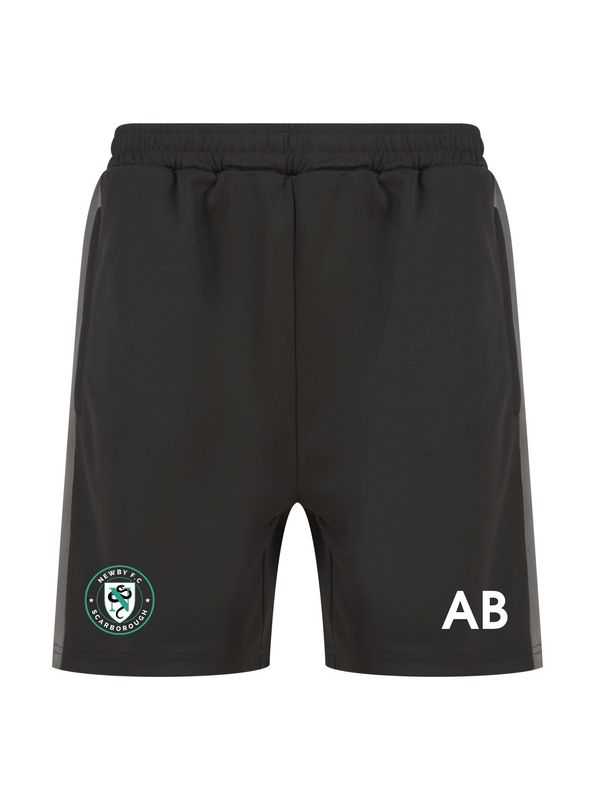 Newby FC - Kids Black/Grey Knitted Shorts LV887