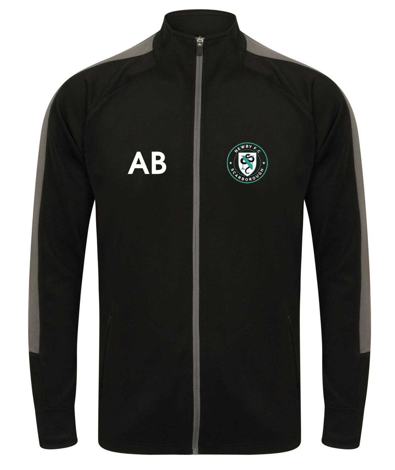 Newby FC - Kids Black/Grey Tracksuit Top LV873
