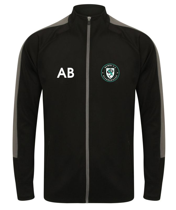 Newby FC - Kids Black/Grey Tracksuit Top LV873