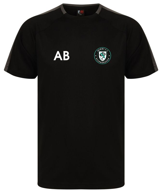 Newby FC - Kids Black/Grey Team T-Shirt LV292