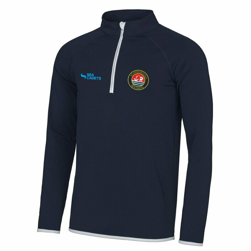 Scarborough Navy Blue Sea Cadets 1/4 Zip Top JC031 Scarborough Navy Blue Sea Cadets 1/4 Zip Top JC031