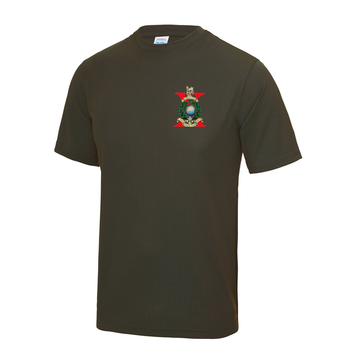 Adults X-Ray Company Olive Green Cool Tec T-Shirt