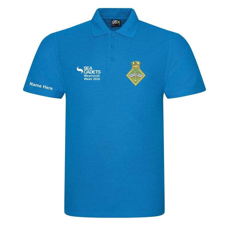 SUMMER CAMP - Berkshire Sea Cadets Adults Sapphire Blue Cotton Polo - RX101