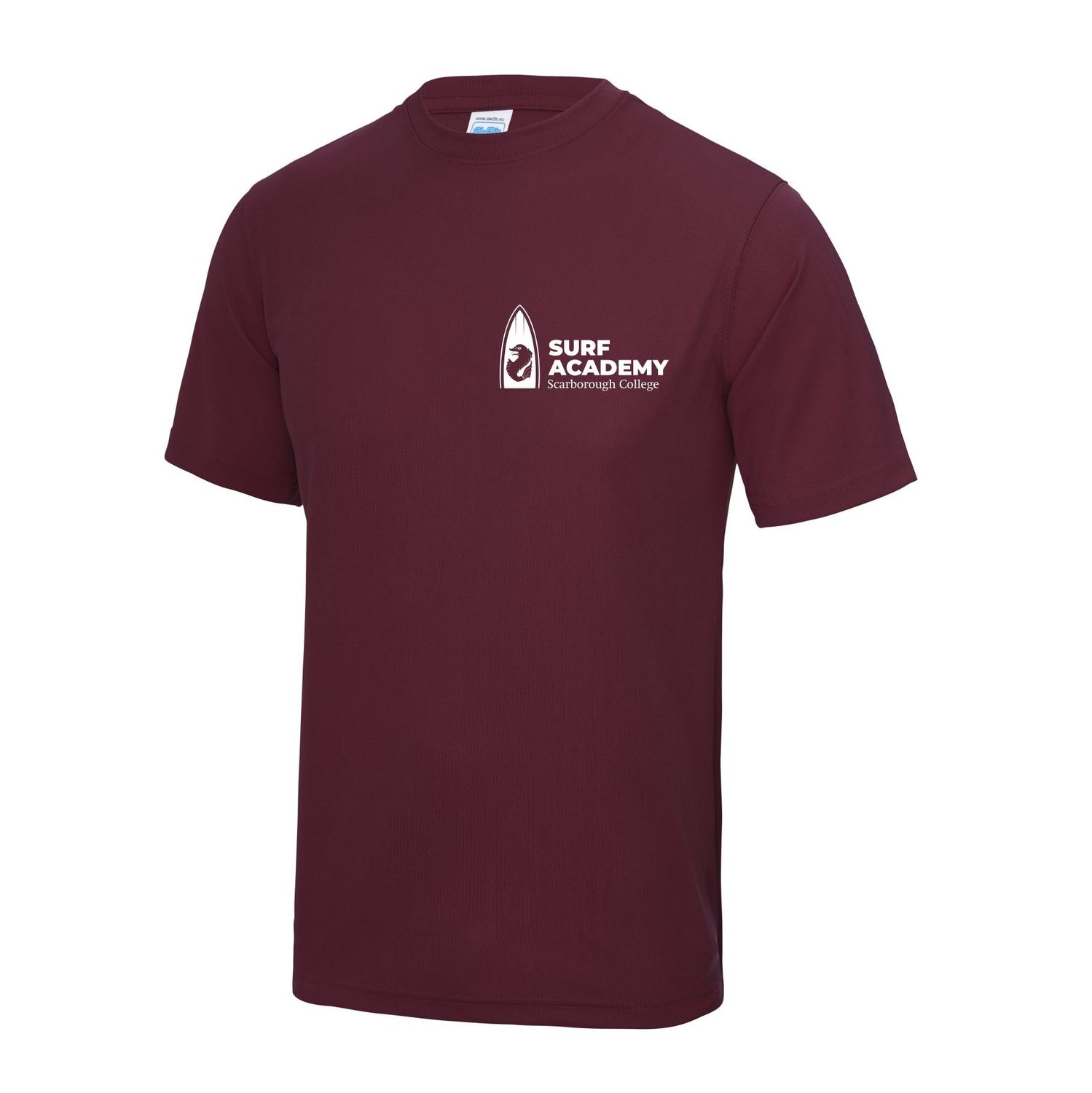 Surf Academy - Kids Burgundy Cool Tec T-shirt JC01B