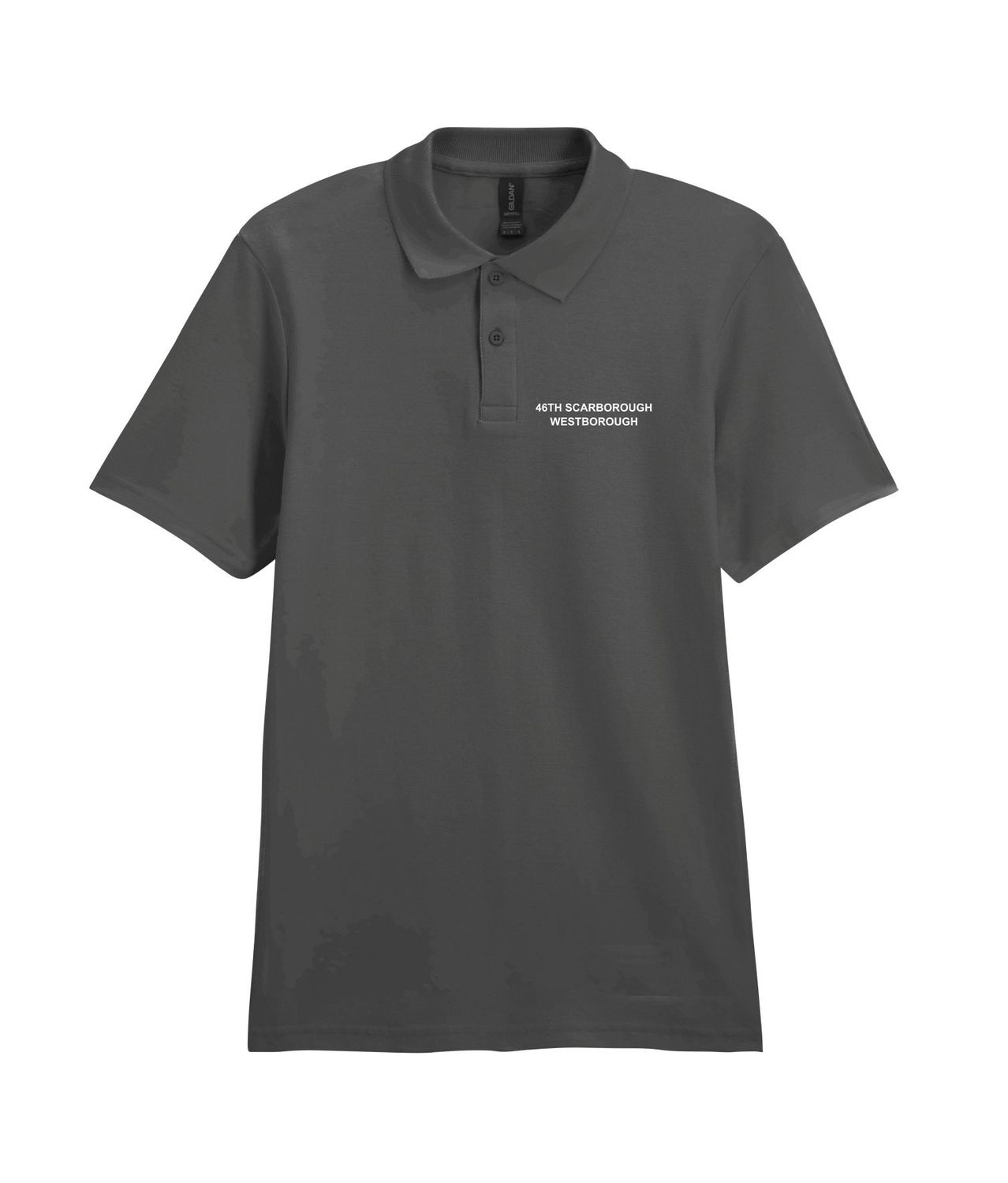 46th Westborough - Adults Charcoal Cotton Polo GD017