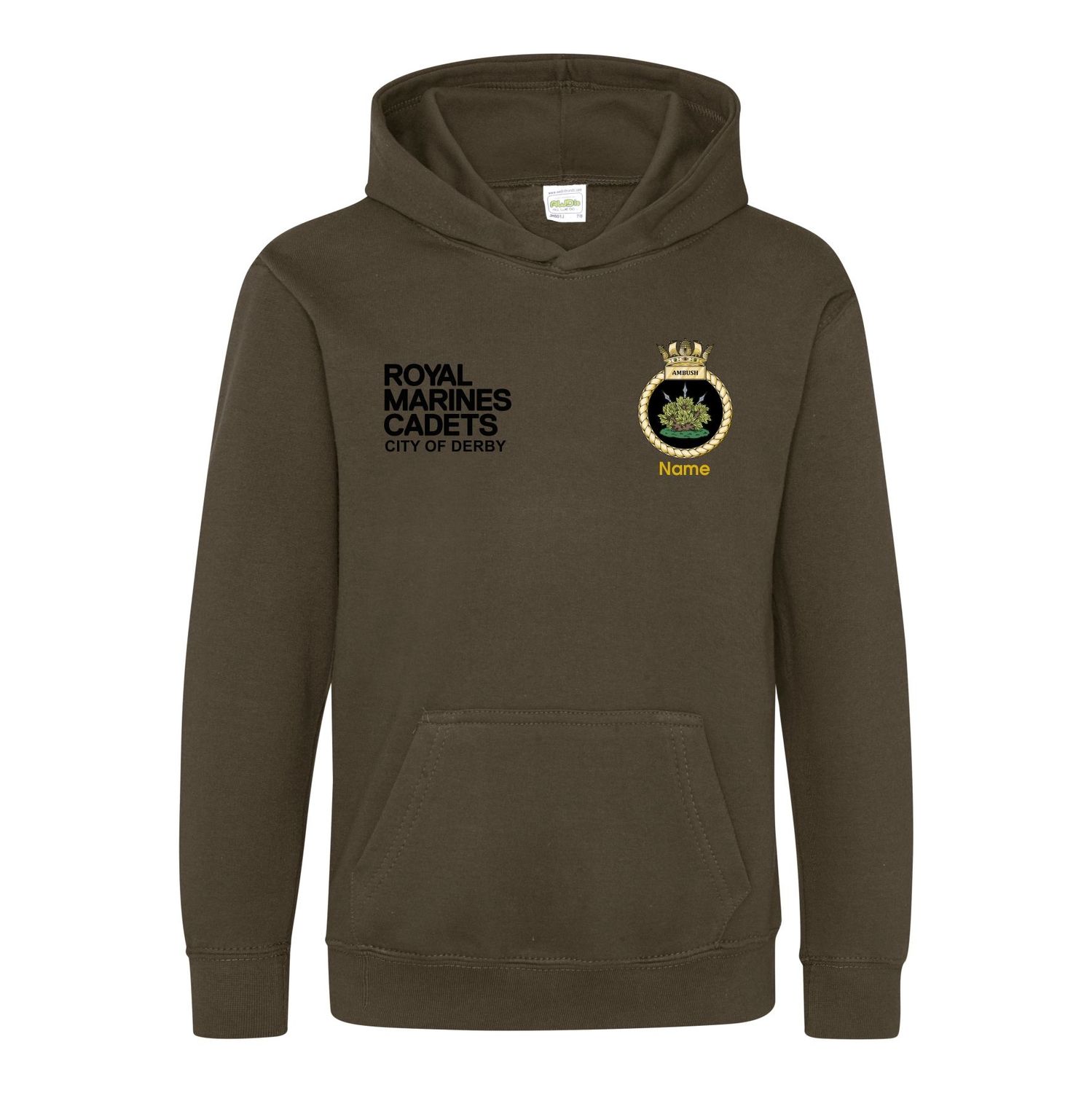 City Of Derby Royal Marines Cadets - Kids Olive Green Hoodie JH01J