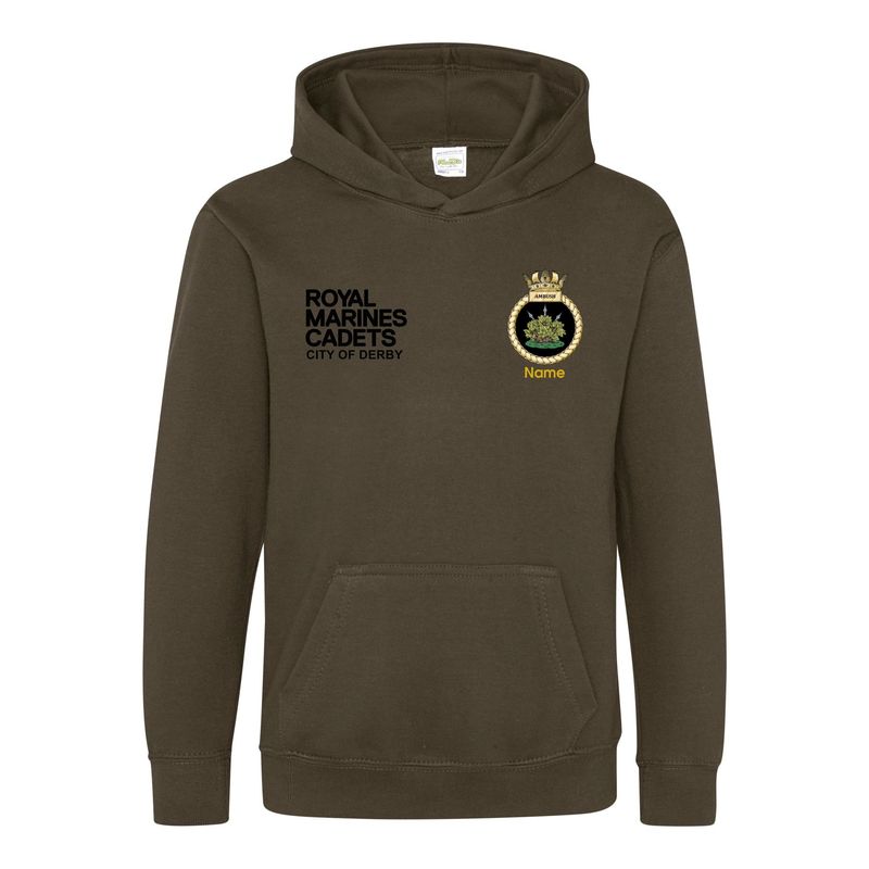 City Of Derby Royal Marines Cadets - Kids Olive Green Hoodie JH01J
