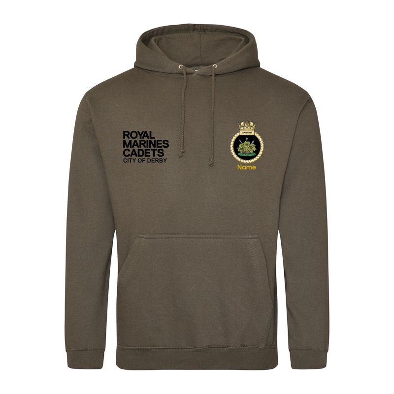 City Of Derby Royal Marines Cadets - Adult Olive Green Hoodie JH001