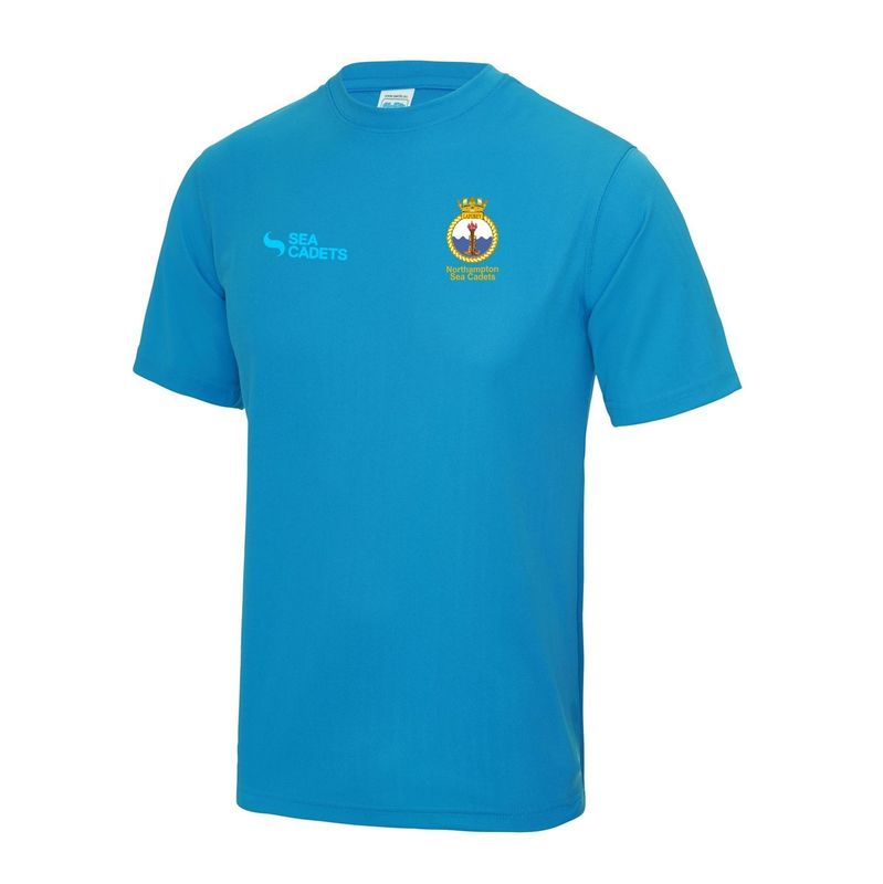 Northampton Sea Cadets - Kids Cool Tec Sapphire Blue T-Shirt JC01J
