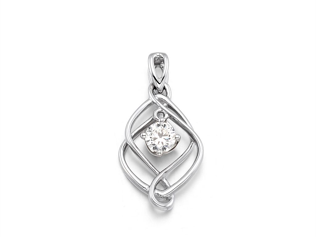 18K金钻石吊坠