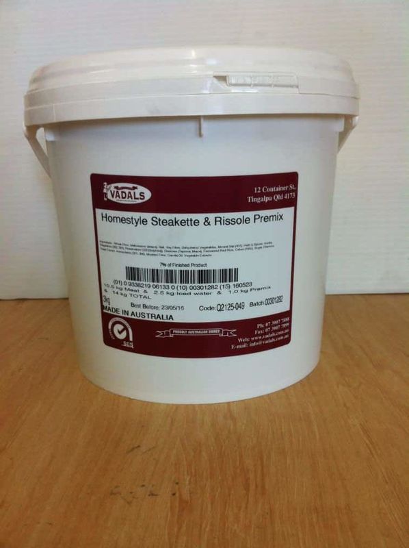 Vadals Homestyle Steakette And Rissole Mix 2.5kg