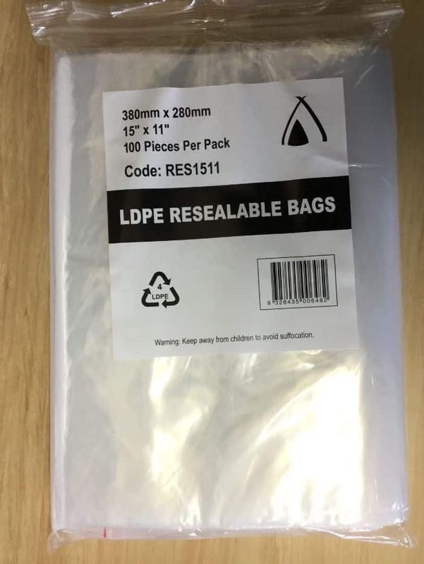 LDPE Resealable Bags 15" x 11"