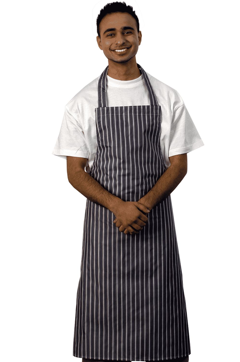 Apron Nylon, Striped (Navy and White)