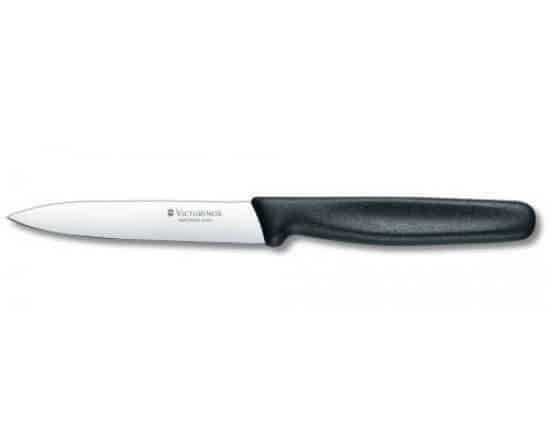 Victorinox Paring Knife, 10cm Pointed Blade, Black Handle