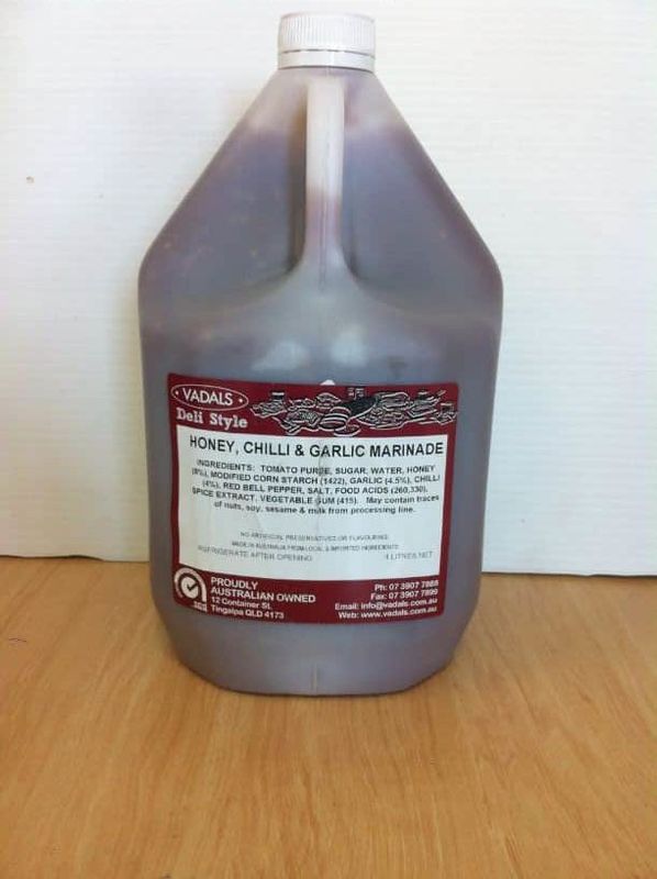 Vadals Honey Chilli and Garlic Marinade 4Ltr