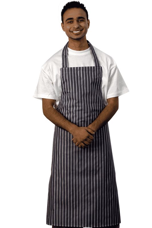 Apron Nylon, Striped (Navy and White)