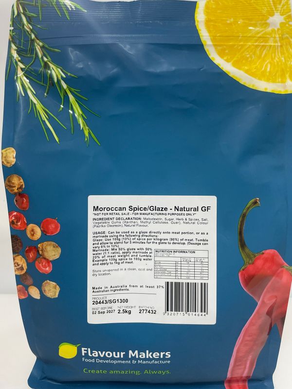 F/M Moroccan Spice/Glaze 2.5kgs