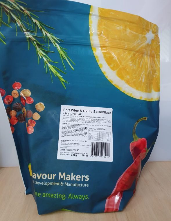 F/M Port Wine and Garlic Spice/Glaze 2.5kgs