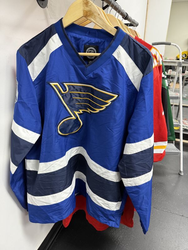 Jerseys NHL St. Louis Blues Jersey Blue/Black Western Conference Pullover USED Size L