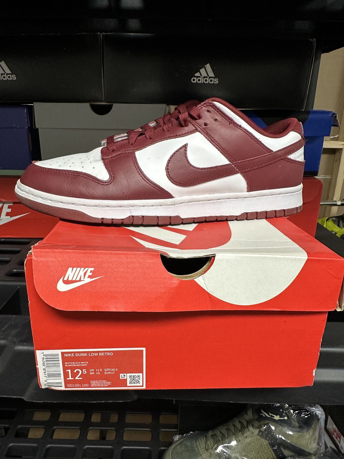 Used-Sz 13- Gym Red Dunk Low