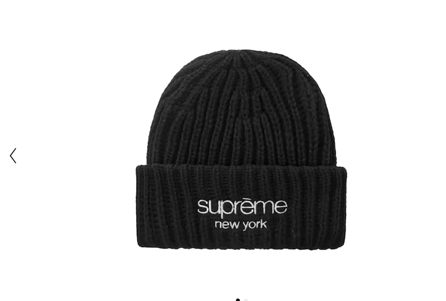 CLASSIC LOGO CHUNKY RIBBED BEANIE "BLACK