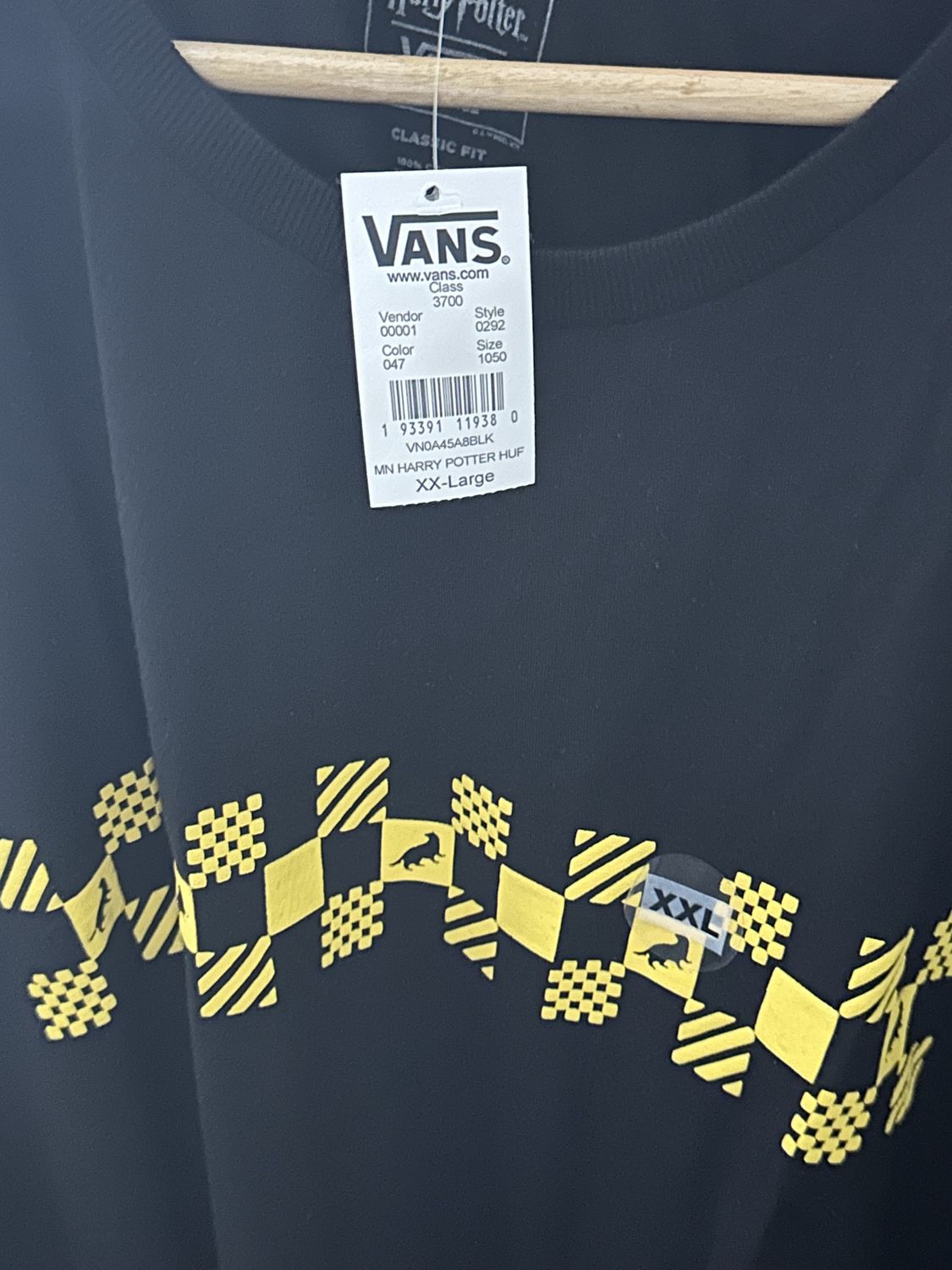 XXL-Vans x Harry Potter Hufflepuff T-Shirt - Black